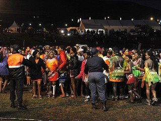 Brief chaos at Zulu Reed Dance