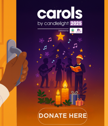 Right Donate Banner SPAR Carols by Candlelight Presented by Jacaranda FM 2025
