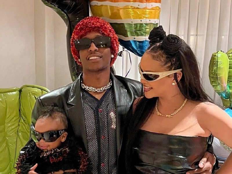 Rihanna, ASAP Rocky and their son RZA