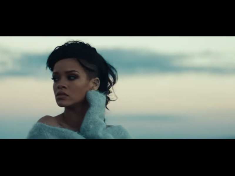 Rihanna looking off into the distance