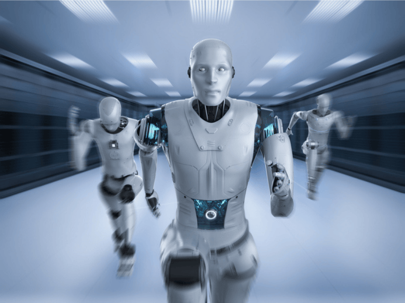 Robots running with speed
