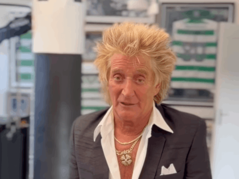 Music legend Rod Stewart