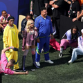 Ronaldinho, Madonna and Ronaldo during the World Cup half-time show