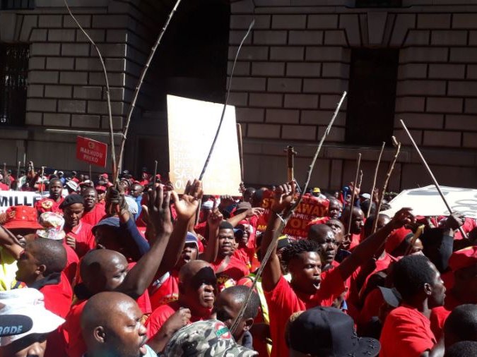 SAFTU strike marchers