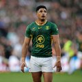 Springbok flyhalf Sacha Feinberg-Mngomezulu looks in All Blacks Test