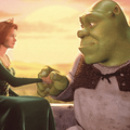 SHREK AND FIONA HOLDING HANDS