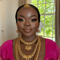 Sandi Padayachee Nondumo dressed in Indian attire on her wedding day