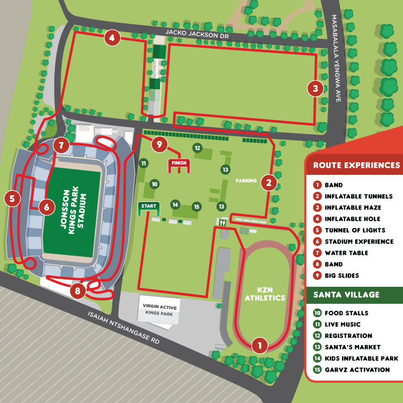 santa run map pic