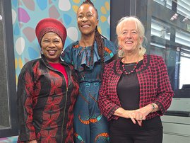 Saray Khumalo with Dr Helena and Totsie for When Shift Happens