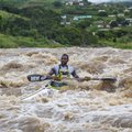 Sbonelo Khwela paddling the Dusi Canoe Marathon