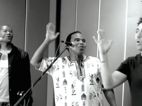 Ladysmith Black Mambazo perform with Martin Bester