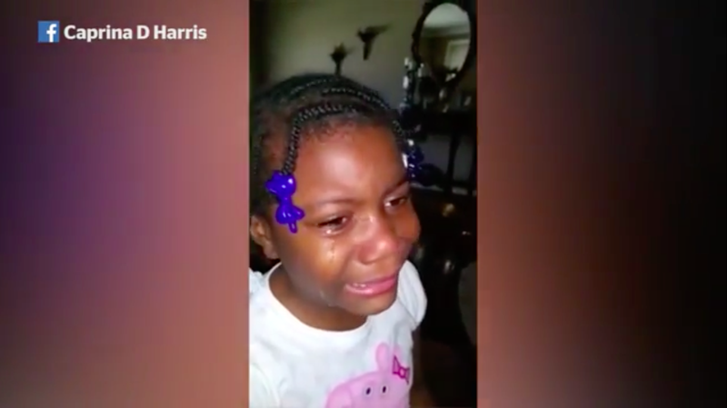 Caprina Harris posts video of crying little girl, crying over near end of Obama term