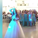 woman throws wig at wedding