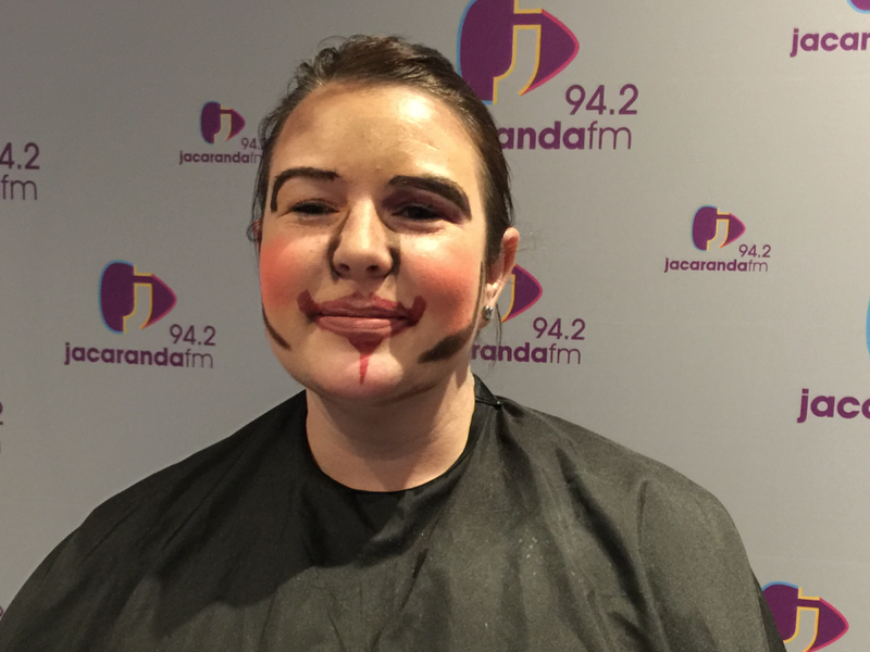 Rian shows off make up skills