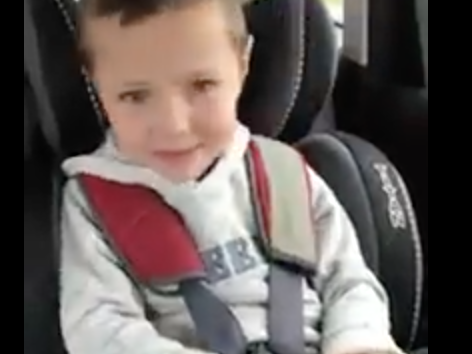 cute kid doesn't realise there are swear words in song