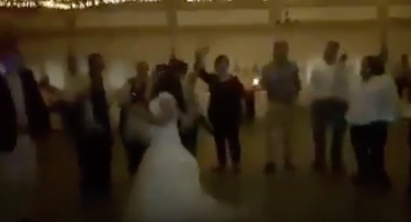 Bride raps to her favourite song during wedding reception