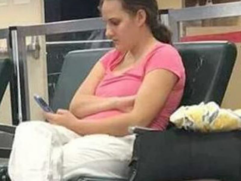 mom baby on floor