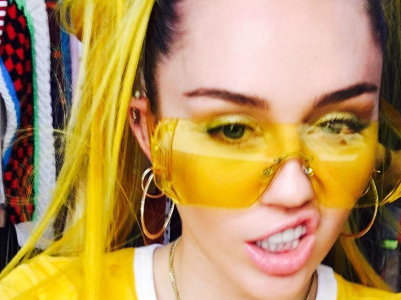 miley cyrus yellow instagram