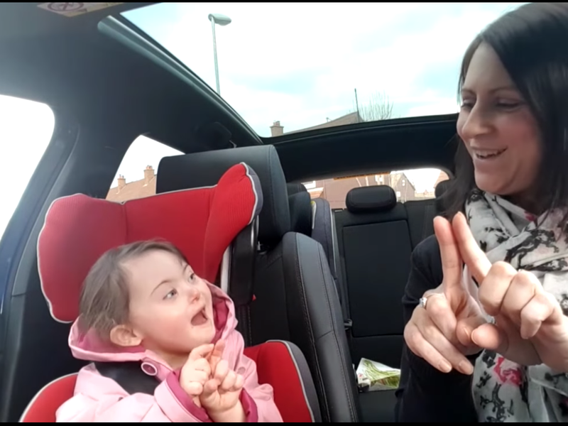 Moms and kids with Down Syndrome Lip Sync