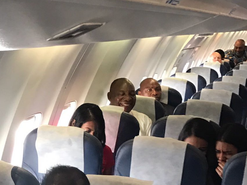 President flies economy