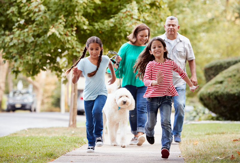 iStock - Walking with kids