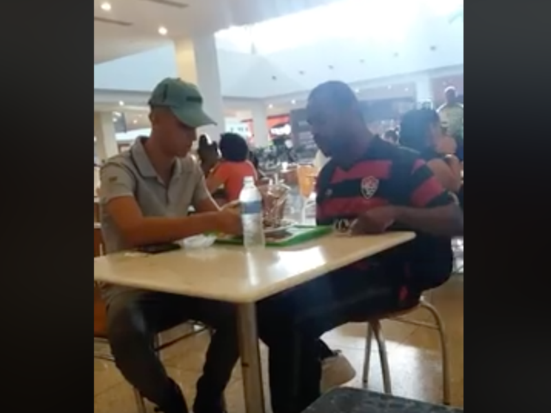 restaurant disabled man