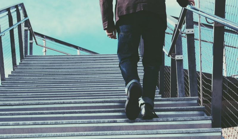 walking up stairs pexels