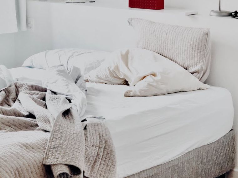 linen on bed pexels