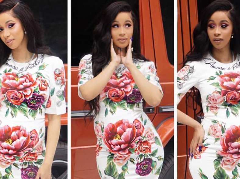 cardi B instagram pic floral