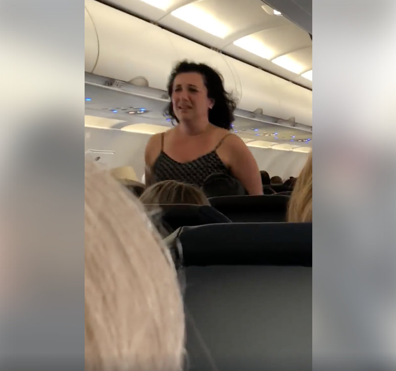 Irate woman on plane