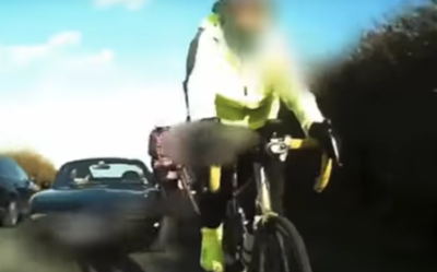 Watch: Cyclists survive after elderly motorist ploughs into them