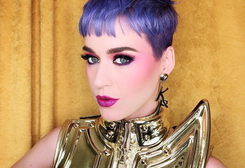 katy perry purple hair instagram pic