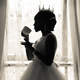 black bride drinking tea pic