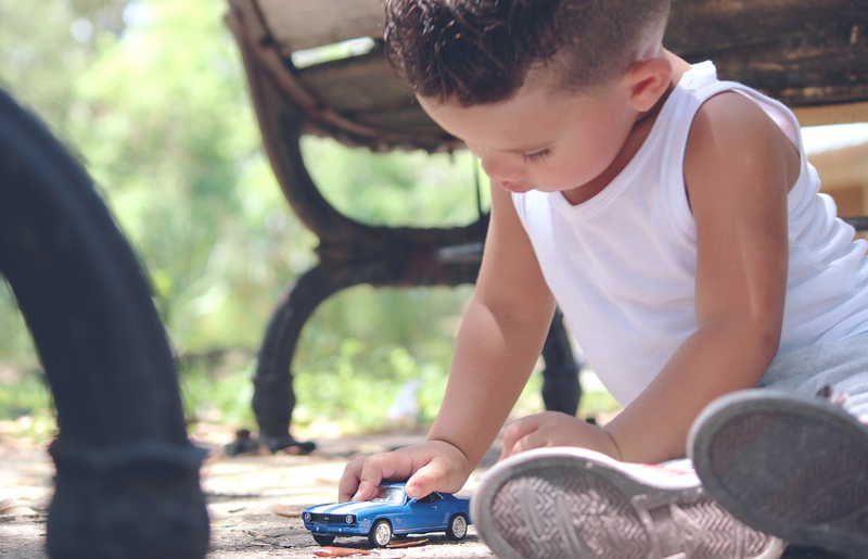 kids playing with toy ECR