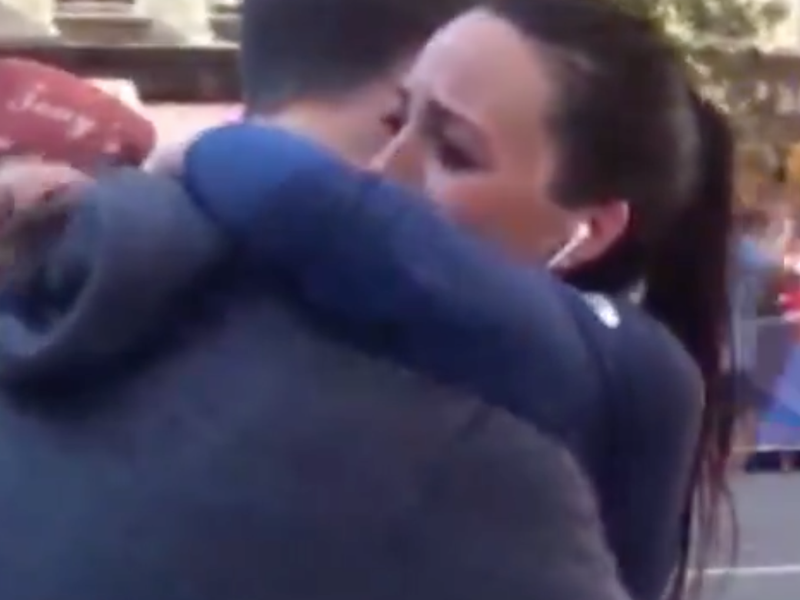 man proposes finish line