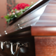 coffin at funeral istock