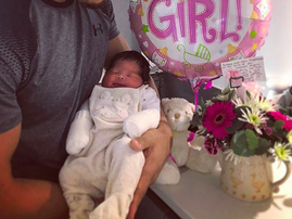 Rugby player welcomes baby girl