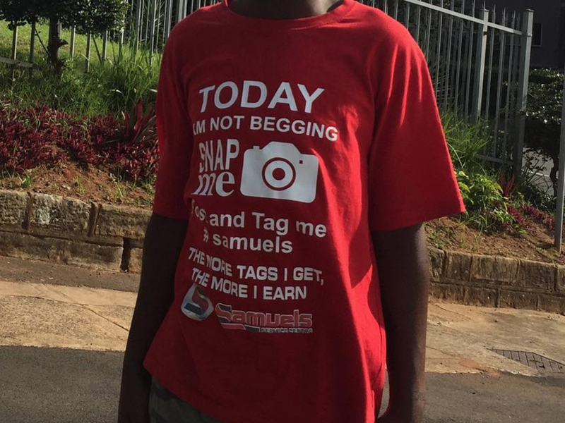 Durban man wears Samuels T-shirt / Instagram
