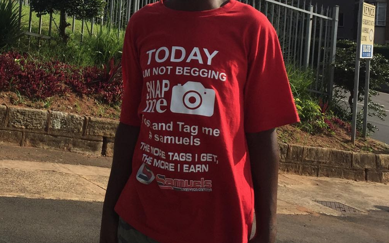 Durban man wears Samuels T-shirt / Instagram