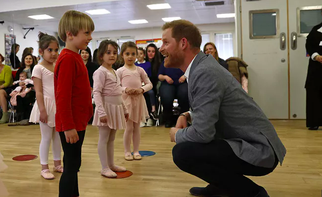 WATCH: Prince Harry joins ballet class with kids