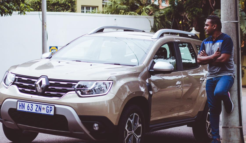 Deon Govender with the new Renault Duster / Supplied