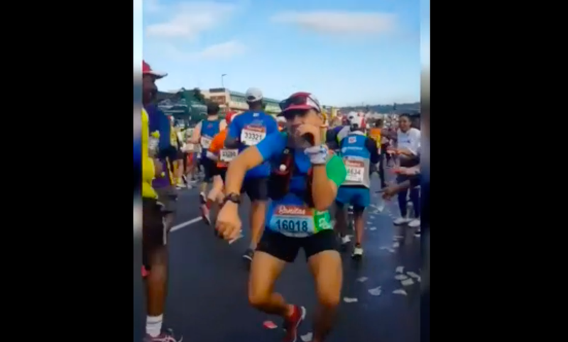 Brazilian runner goes viral after dancing at the Comrades marathon