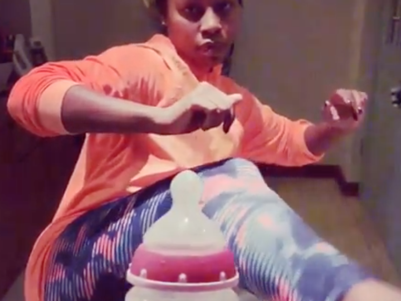Elana does the Bottle Cap Challenge
