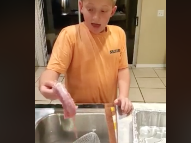 boy thinks turkey has penis