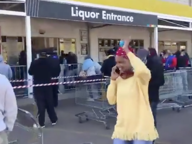 Sing at liquor store
