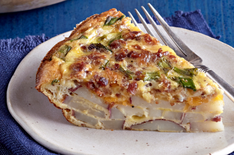 bacon and potato frittata