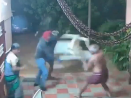 Patio furniture and flip-flops beat machetes in epic fight