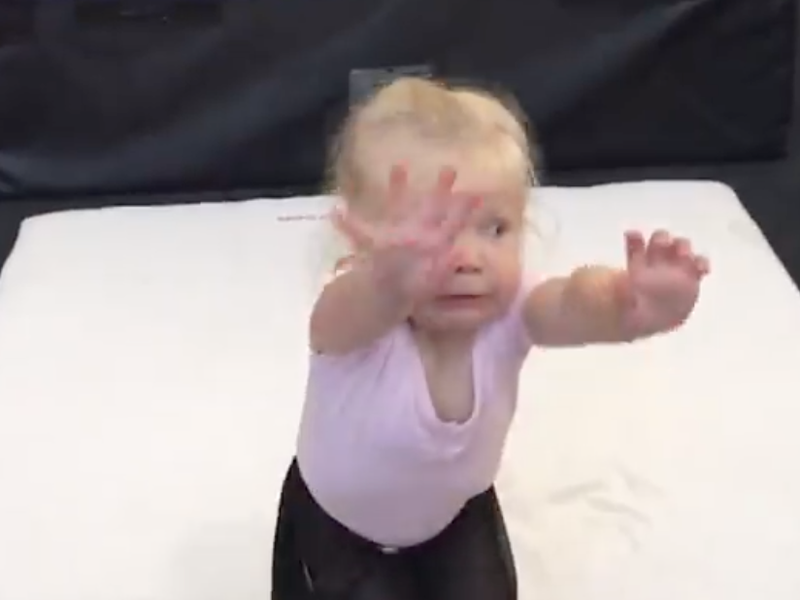 Adorable toddler gymnast / New York Post