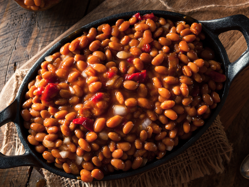 Homemade delicious baked beans salad / iStock