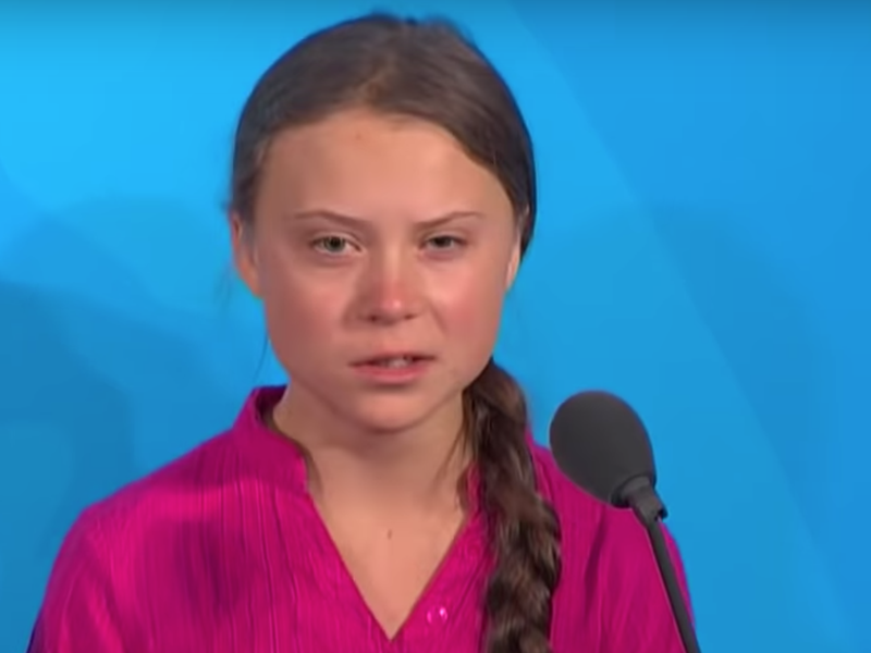 Greta Thunberg at UN summit / AFP